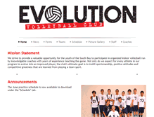 Tablet Screenshot of evolutionvbclub.com